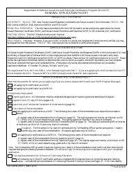 Document preview: DD Form 2950-1 Sexual Assault Advocate Certification Program (D-Saacp) - Renewal Applicantion Packet