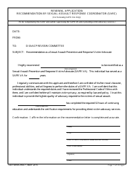 DD Form 2950-1 Sexual Assault Advocate Certification Program (D-Saacp) - Renewal Applicantion Packet, Page 11