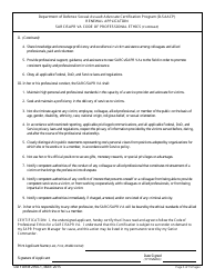 DD Form 2950-1 Sexual Assault Advocate Certification Program (D-Saacp) - Renewal Applicantion Packet, Page 5