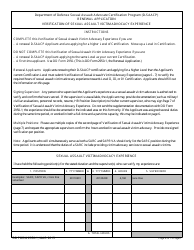 DD Form 2950-1 Sexual Assault Advocate Certification Program (D-Saacp) - Renewal Applicantion Packet, Page 6