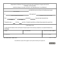 DD Form 2950-1 Sexual Assault Advocate Certification Program (D-Saacp) - Renewal Applicantion Packet, Page 7