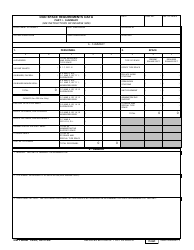 DD Form 1450 DoD Space Requirements Data