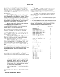 DD Form 1450 DoD Space Requirements Data, Page 2