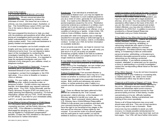 DD Form 2701 Initial Information for Victims and Witnesses of Crime, Page 2