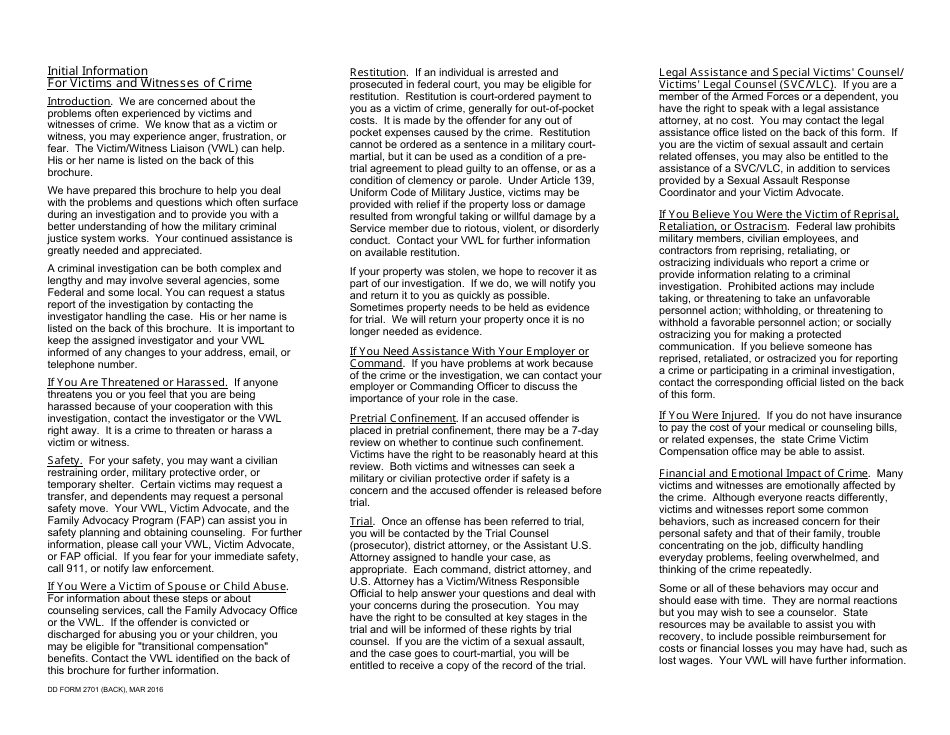 DD Form 2701 Fill Out Sign Online And Download Fillable PDF