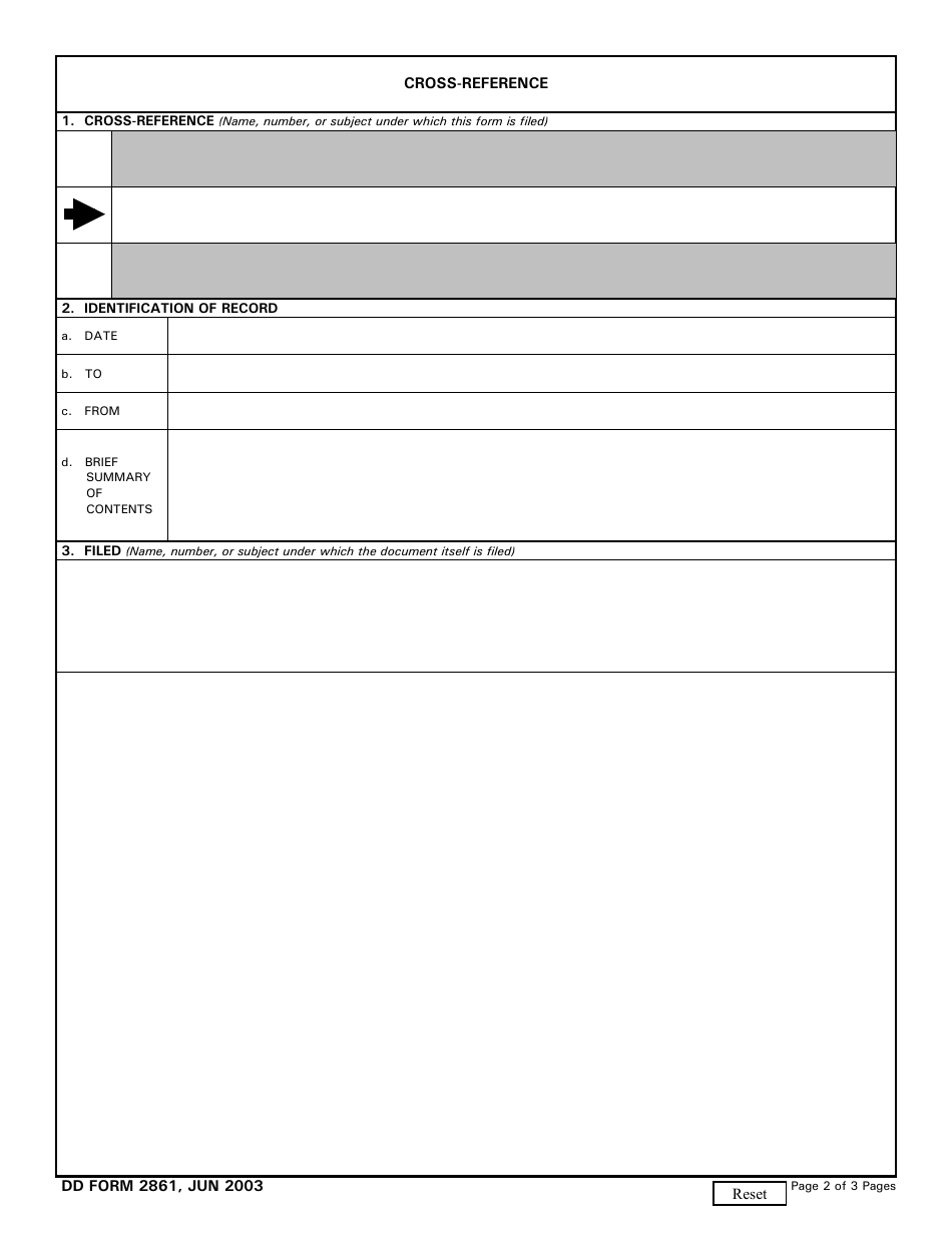 DD Form 2861 Cross-reference, Page 4