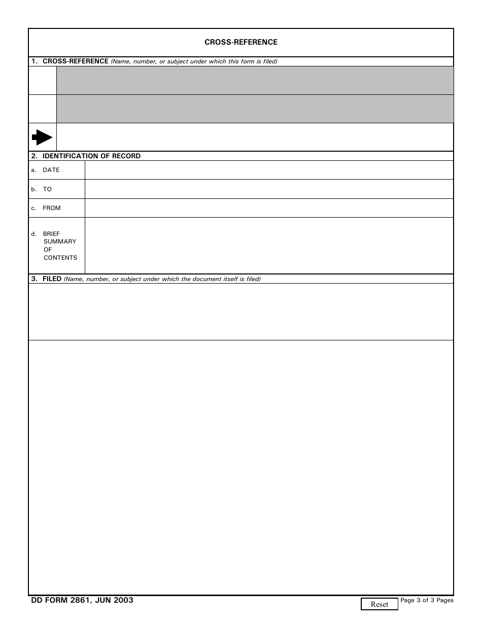DD Form 2861 Cross-reference, Page 5