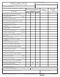 Document preview: DD Form 1597 Contract Closeout Check-List
