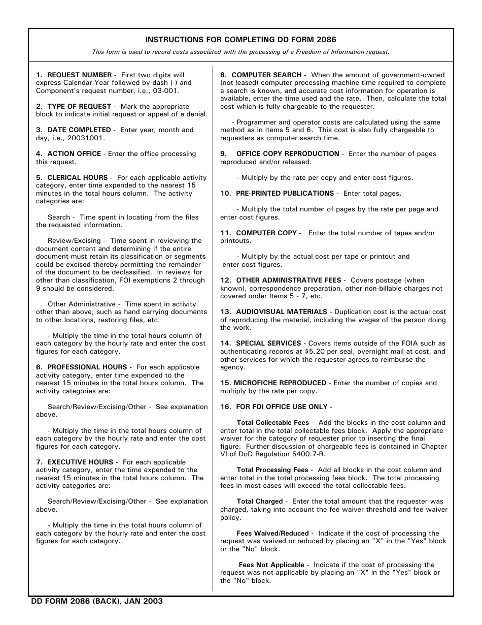 DD Form 2086 - Fill Out, Sign Online and Download Fillable PDF ...