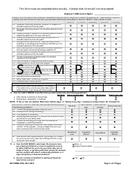 DD Form 2795 Pre-deployment Health Assessment, Page 3