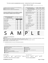 DD Form 2795 Pre-deployment Health Assessment, Page 7