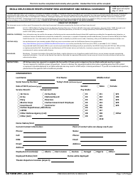 Document preview: DD Form 2991 Ebola Virus Disease Redeployment Risk Assessment and Medical Clearance