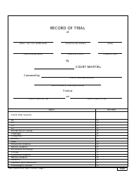 DD Form 490 Record of Trial, Page 3