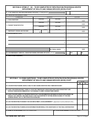 DD Form 2585 Repatriation Processing Center Processing Sheet, Page 9