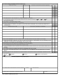 DD Form 457 Preliminary Hearing Officer&#039;s Report, Page 2