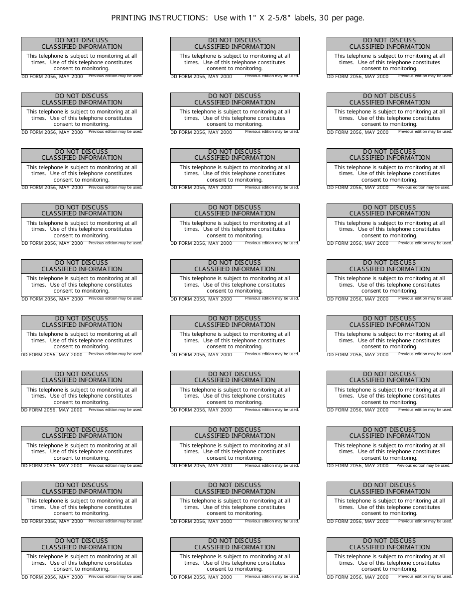 Dd Form 2056 Fill Out Sign Online And Download Printable Pdf