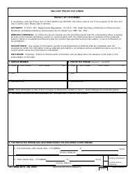 DD Form 2873 Military Protective Order