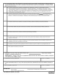 DD Form 2873 Military Protective Order, Page 2