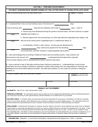 DD Form 2717 Voluntary/Involuntary Appellate Leave Action, Page 3