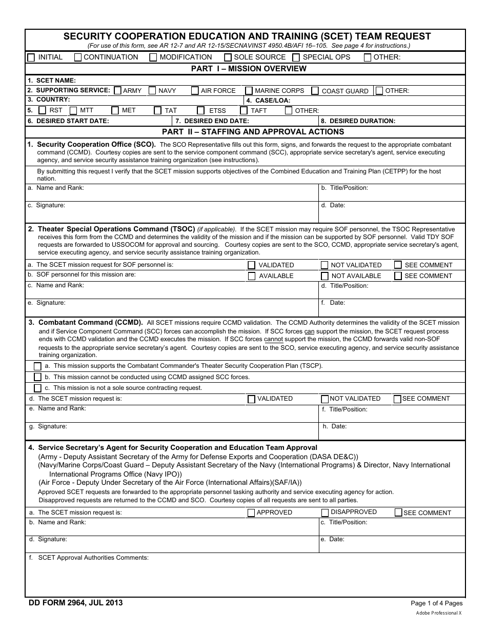 DD Form 2964 - Fill Out, Sign Online and Download Fillable PDF ...