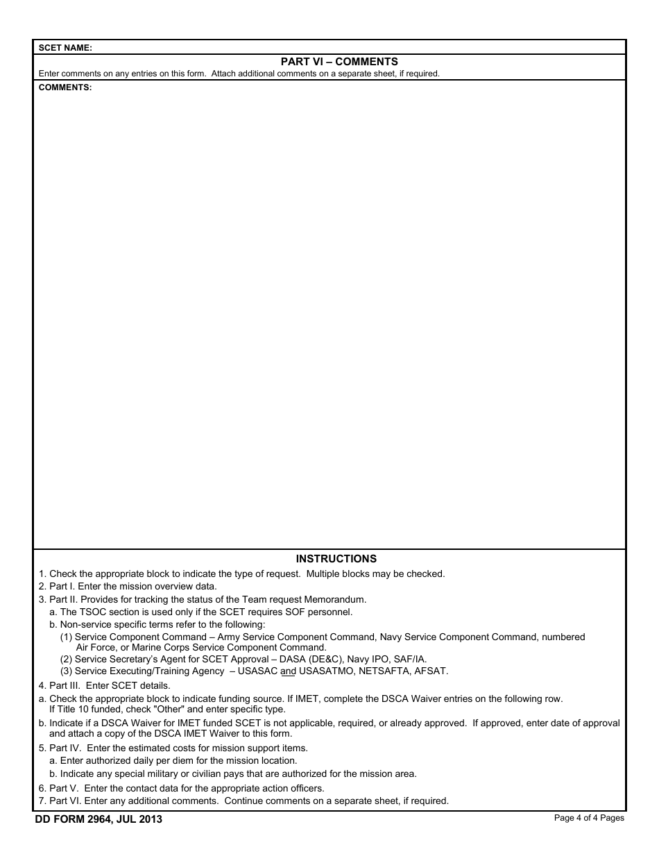 DD Form 2964 Fill Out Sign Online And Download Fillable PDF