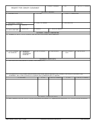 DD Form 1265 Request for Convoy Clearance