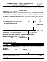 DD Form 2168 Application for Discharge of Member or Survivor of Member of Group Certified to Have Performed Active Duty With the Armed Forces of the United States