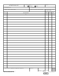 Document preview: DD Form 2030 Activity/Task List