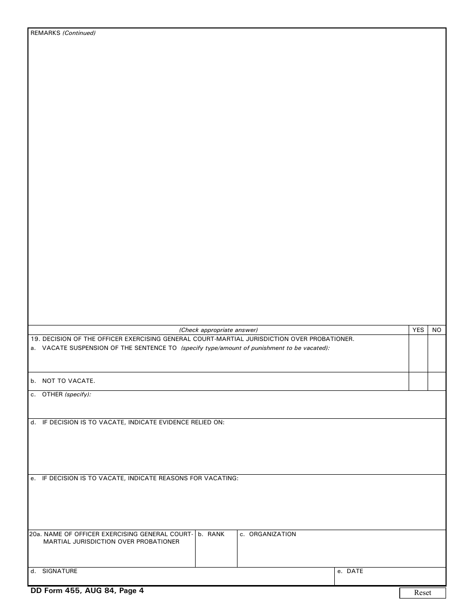 DD Form 455 Fill Out Sign Online And Download Fillable PDF DD Form 455 Fill Out Sign Online And Download Fillable PDF