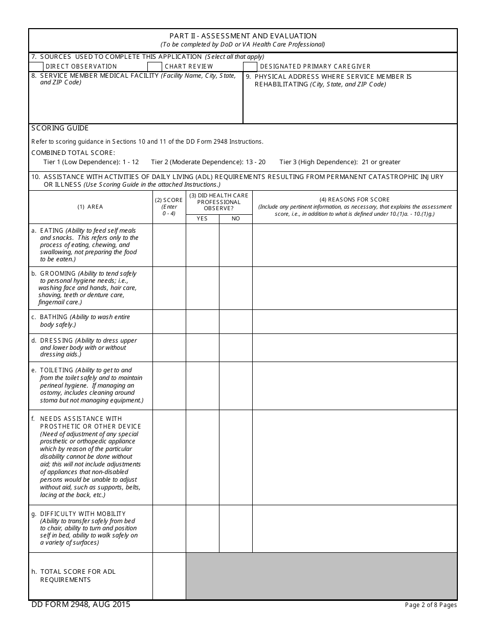 DD Form 2948 Fill Out Sign Online And Download Fillable PDF
