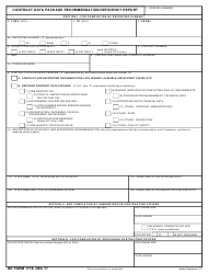 Document preview: DD Form 1716 Contract Data Package Recommendation/Deficiency Report