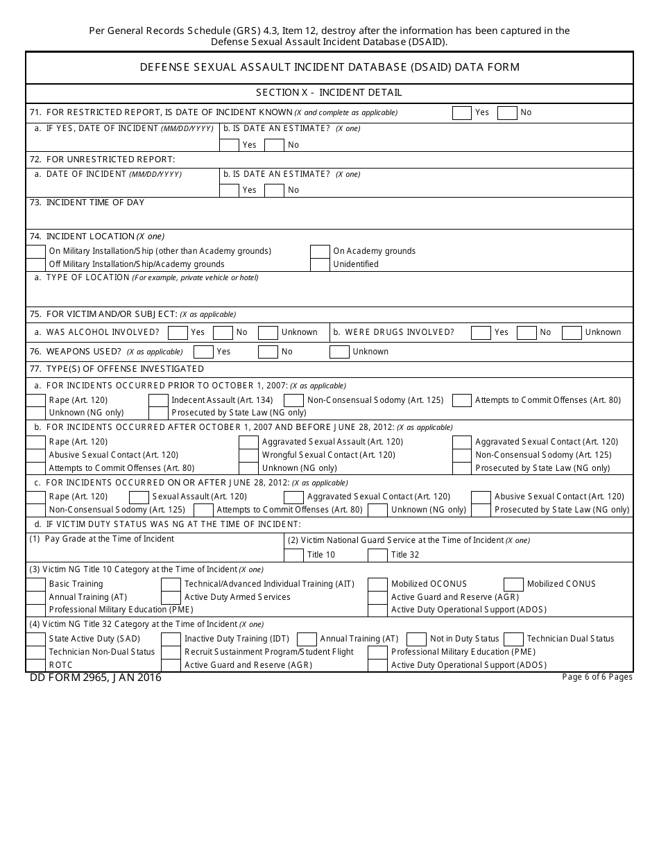 DD Form 2965 Fill Out Sign Online And Download Fillable PDF DD Form 2965 Fill Out Sign Online And Download Fillable PDF