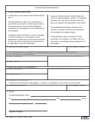 DD Form 2507 Notice of Vehicle Impoundment, Page 2