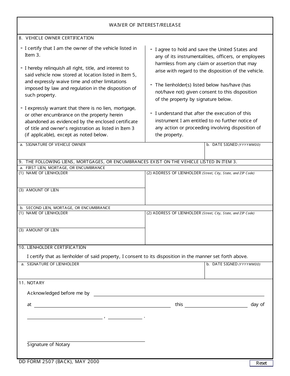 DD Form 2507 Fill Out Sign Online And Download Fillable PDF DD Form 2507 Fill Out Sign Online And Download Fillable PDF