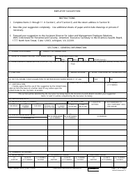 DD Form 355 Employee Suggestion