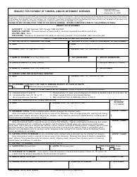 Document preview: DD Form 1375 Request for Payment of Funeral and/or Interment Expenses