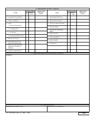 DD Form 862 Daily Inspection Worksheet for Diesel Electric Locomotives and Locomotive Cranes, Page 2
