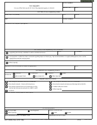 DA Form 2142 Pay Inquiry