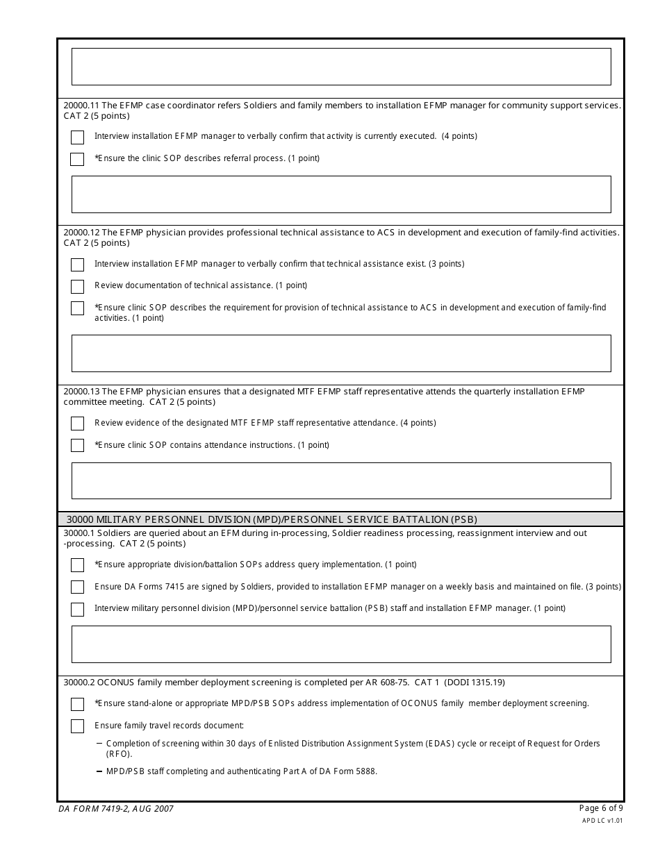 DA Form 7419-2 - Fill Out, Sign Online and Download Fillable PDF ...