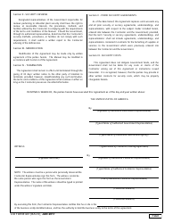 DD Form 441 Department of Defense Security Agreement, Page 2