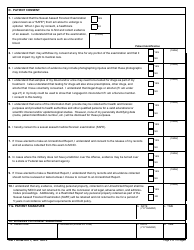 DD Form 2911 DoD Sexual Assault Forensic Examination (Safe) Report, Page 2