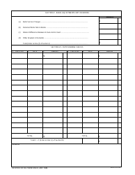 DA Form 5353-R Bank Reconciliation Worksheet, Page 2
