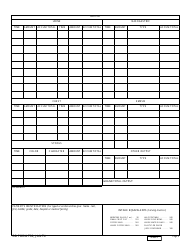DD Form 792 Wenty-Four Hour Patient Intake and Output Worksheet, Page 2