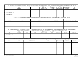 DA Form 5682 Materiel Requirements List, Page 2