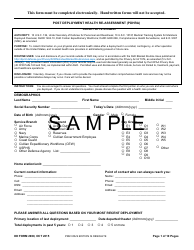 DD Form 2900 Post Deployment Health Re-assessment (Pdhra)