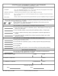 sensitive duty assignment eligibility questionnaire