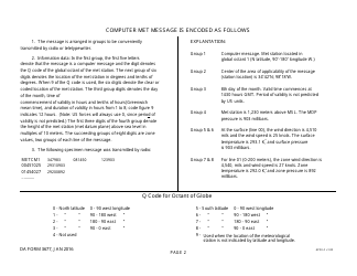 DA Form 3677 Computer Met Message, Page 2