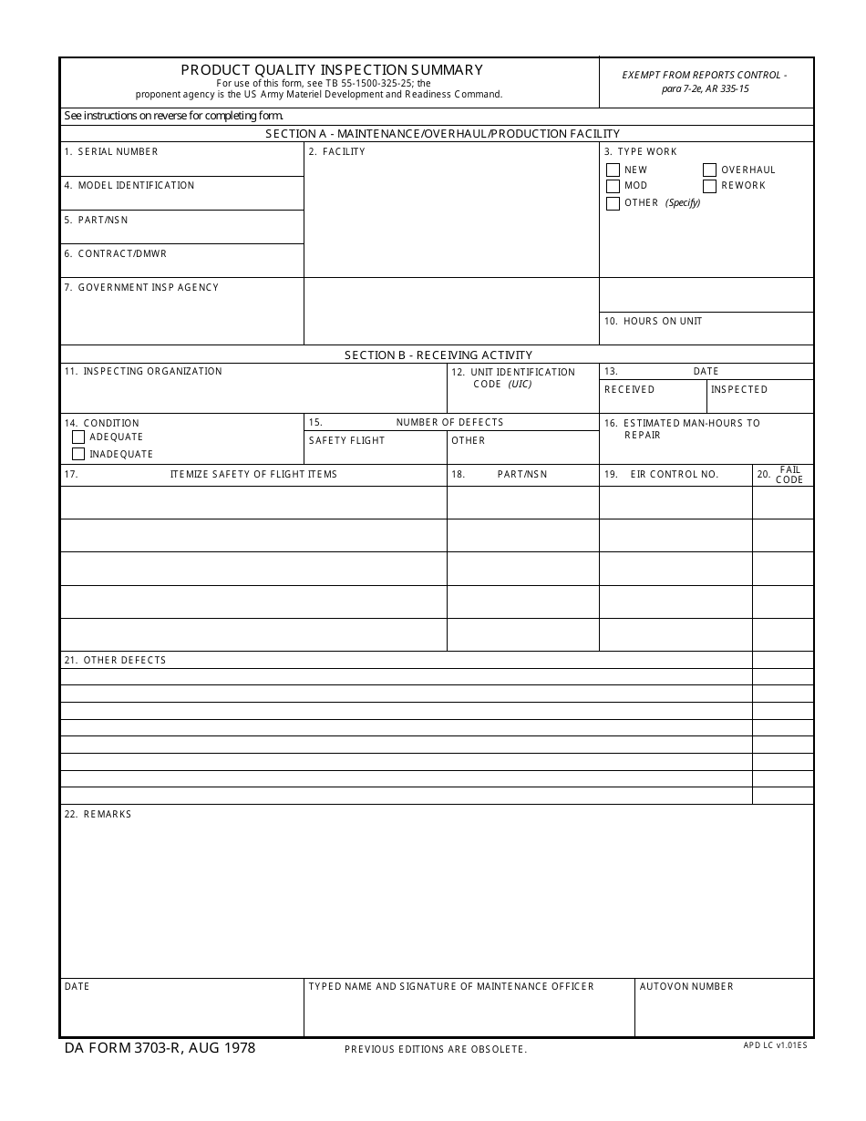 DA Form 3703-R - Fill Out, Sign Online and Download Fillable PDF ...