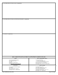 DD Form 293 Application for the Review of Discharge From the Armed Forces of the United States, Page 2