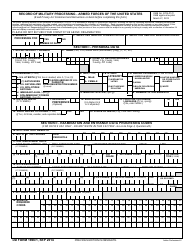 DD Form 1966 Record of Military Processing - Armed Forces of the United States